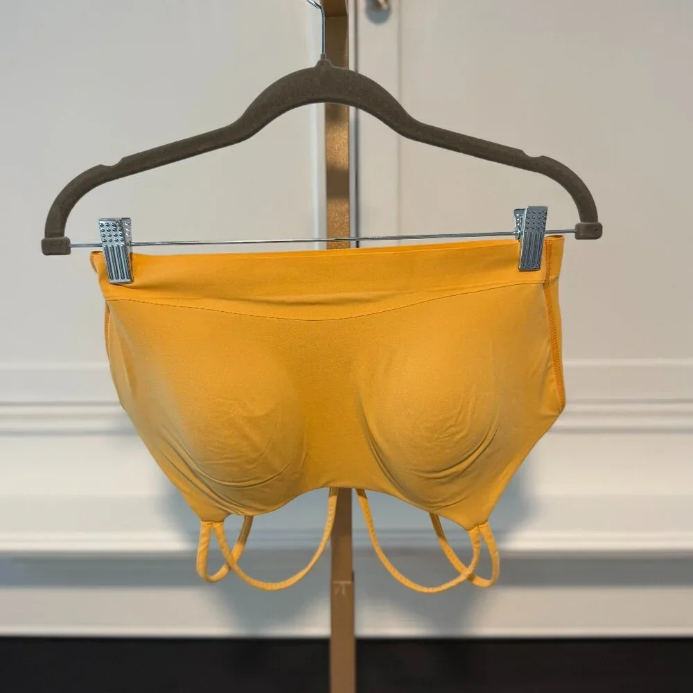 ๐ Soma Sport Longline Yoga Bra โ Mustard Yellow, Size Large ๐ - Picture 1 of 8